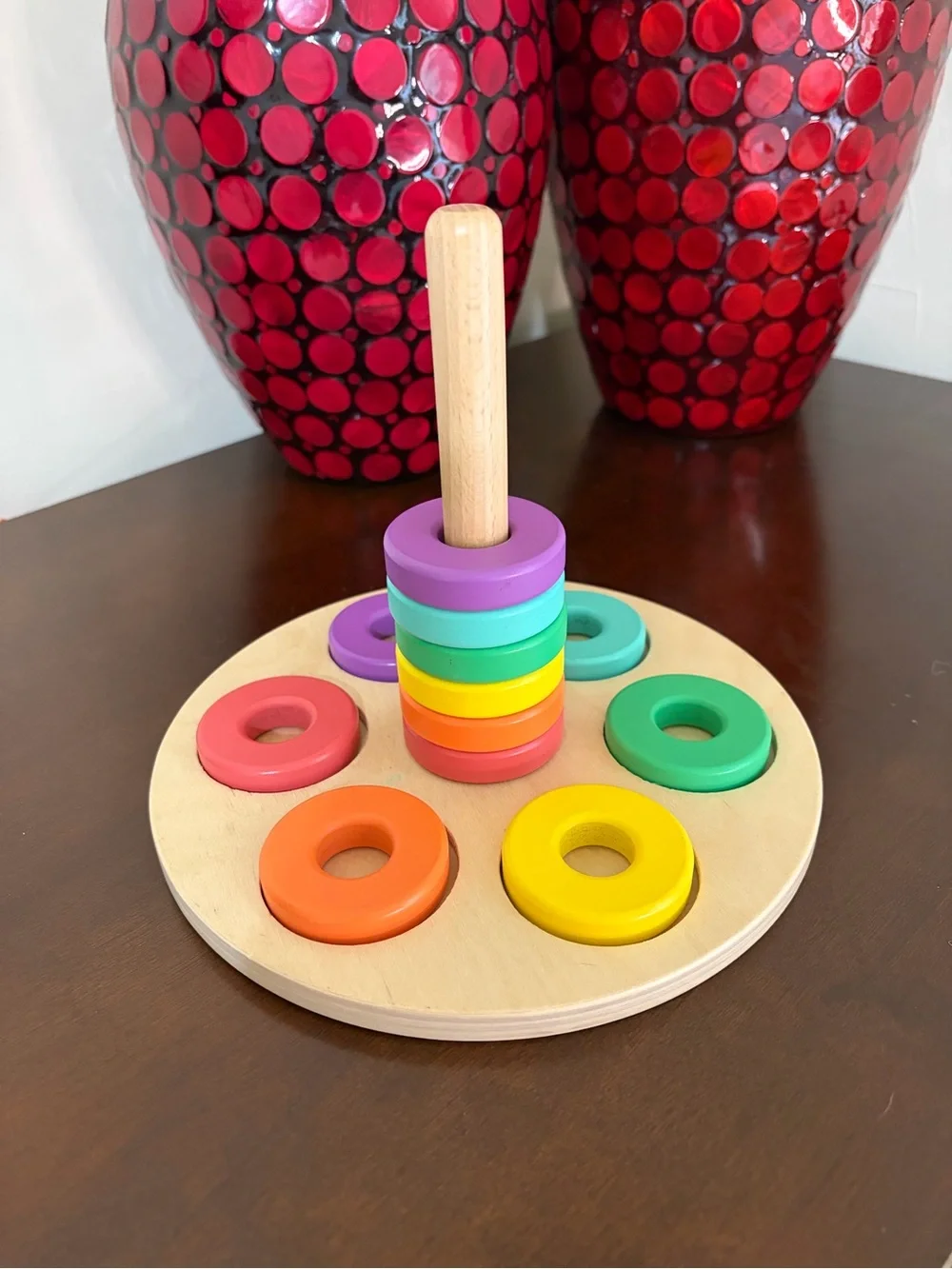 Lovevery Wooden Montessori Stacking Sorting Toy from the Babbler Play Kit
